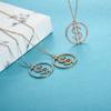 Colgante de Diamante Dólar Redondo de Personalidad Europea y Americana Collar con Símbolo de Dólar de Moda de Alto Sentido Venta Caliente de Amazon