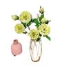 Simulación de nuevo producto transfronterizo, arreglo floral Austin de 4 cabezas en color primaveral, decoración para el hogar y la sala de estar, peonía extranjera, decoración de flores falsas al por mayor