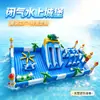 Castelo de Água Flutuante Grande Hermético Tobogã Inflável Comercial Piscina Playground Integrado Pista de Obstáculos Aquáticos Móvel ao Ar Livre