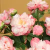 Flores de Peonía de Seda Simulada para Sala de Estar Decoración del Hogar, Ramo de Flores Artificiales, Flores de Peonía Estilo Europeo de 2 Cabezas para Sostener, Venta al por Mayor desde el Fabricante
