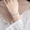Pulseira Oceano Coração Transfronteiriça para Mulheres, Estilo Coreano e Japonês, Luxo Leve, Design de Nicho, Presente para Melhor Amiga, Zircônia em Forma de Coração, Acessório Elegante