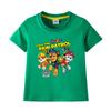 Ropa infantil de dibujos animados del equipo Wang Wang, una generación de niños, camiseta de manga corta de algodón, abrigo naranja, camiseta para bebé niño