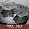 Juego de Cuencos de Vidrio con Borde Dorado Estilo Japonés para Ensalada, Sopa, Arroz, Fideos, Postre Creativo y Plato Vajilla Mesa de Centro