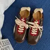 Zapatillas de entrenamiento alemanas con estampado de leopardo para mujer 2026, nueva colección de otoño, zapatillas casuales planas con suelas suaves, versátiles y elegantes