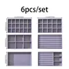 [Fabricante Original] Caja de Almacenamiento de Joyas de Terciopelo de Gran Capacidad con Bandeja Divisoria de Cajón Caja de Joyas