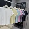 Camiseta de nuevo estilo con ajuste en la cintura, cuello redondo, manga corta, hombros rectos, top deportivo básico versátil de ajuste ceñido para yoga 12879