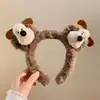 Lindo Aro para el Cabello de Felpa con Estampado de Leopardo Gato Kt Accesorios para el Cabello Niña Pasador Dulce Diadema para Lavado de Cara de Niña Gorro para Fotos
