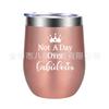 Taza Térmica de 12 oz, Linda Taza de Café de Acero Inoxidable 304, Regalo para Mujeres, Vaso para Hielo de 20 oz, Copa de Vino Tinto, Logo Personalizado