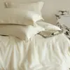 Estética retrô francesa, renda de cor sólida, conjunto de cama quente, tecido de algodão puro escovado, conjunto de quatro peças, têxteis para casa, estilo francês
