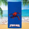 Toalla de playa Marvel Spider-Man de exportación transfronteriza, microfibra ultrafina, doble cara, absorbente, toalla de baño de playa de dibujos animados para niños