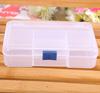 Caja de Almacenamiento Transparente de Plástico PP Ecológico con Hebilla Deslizante, 5 Compartimentos, Caja para Piezas, Accesorios Fijos, Caja para Almacenamiento de Joyería, Costura
