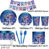 Novo Estilo Azul Caçador Grupo Feminino Rosa Grupo Masculino Louças Copos de Papel Descartáveis Pratos de Papel Guardanapos de Papel Decoração de Aniversário