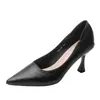 2026 Nuevos Zapatos de Salón de Punta Fina para Mujer, de Doble Uso, Piel Suave, Cómodos, Negros, Profesionales, de Tacón Alto, Antideslizantes, Resistentes al Desgaste, Zapatos de Salón