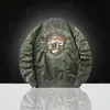 Chaqueta de aviador bordada retro americana para hombre, abrigo holgado de primavera y otoño, chaqueta de trabajo de moda