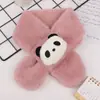 Bufanda de Peluche para Niños, Bufanda de Dibujos Animados para Bebé de Otoño e Invierno, Cubrecuellos Grueso Cálido a Prueba de Viento para Bebés y Niños Pequeños, Cubrecuellos Cruzado