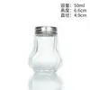 Botella de Condimentos para Cocina Mini Frasco de Vidrio para Espolvorear Caja de Condimentos de Pimienta Comino Botella de Condimentos para Barbacoa Pimienta Embotellada Botella Vacía