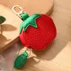 Bolso creativo de cuero PU con diseño de frutas en stock, accesorio popular en línea, colgante para llaves, monedero, bolsa para guardar auriculares