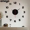 Reloj de pared digital acrílico creativo DIY directo de fábrica para sala de estar, moderno, decorativo, pegatinas de pared, reloj espejo de pared