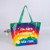 Bolsa Tejida Portátil Transfronteriza Bolsa Tejida de Regalo de PP Gran Capacidad Ecológica Bolsa de Compras para Ropa Bolsa Tejida Recubierta Creativa