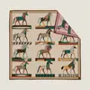 Lenço Quadrado Grande de Moda 90cm Estilo Novo Doze Cavalos de Guerra Versátil para Uso Externo Decorativo Borda Enrolada Dupla Face Heterocromático Lenço