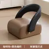 Taburete Pequeño con Ruedas, Taburete Bajo Móvil para Uso Doméstico, Ruedas Giratorias, Taburete Sofá con Respaldo, Taburete para Cambiar Zapatos en la Entrada, Silla Pequeña, Banco de Madera Maciza
