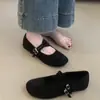 Encuentro Primero Zapatos Planos Mary Jane de Punta Baja Estilo Francés de Temporada, nueva colección otoño 2025, planos exquisitamente elegantes y que estilizan