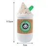 Juguete de Peluche Chirriante para Perros Forma de Taza de Café Juguete Interactivo de Masticar para Perros Juguete Suave Resistente a Mordeduras para Cachorros Perros Pequeños Juguete Divertido de Entrenamiento para Dentición Alivio del Aburrimiento y Juego en Interiores
