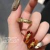 Anel Vintage Italiano com Pedra Estrela Banhado a Ouro 18K Vintage Anel de Zircônia Gestapo Sobreposto