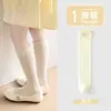 Meias para Meninas de Primavera e Verão em Cores Doces, Meias Finas Doces com Laço Anti-Mosquito, Meias Caneladas Infantis Sem Costura