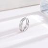 Anillo de Acero Titanio Hueco Línea de Temperamento Simple para Mujer Diseño de Nicho Sentido Avanzado Acero Inoxidable Dorado 18k Joyería de Moda