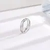 Anel Casual Elegante em Aço Titânio com Recortes Design de Nicho Feminino High-End Ouro 18K Aço Inoxidável Joia Tendência