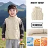 Chaleco de estilo europeo para niños, forrado de forro polar y engrosado, chaqueta de invierno, ropa nueva para niños, ropa de bebé, ropa de invierno
