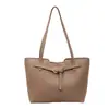 Bolsa Tote para o Dia a Dia Estilo Vintage para Mulheres, Novo Design de Nicho Verão 2025, Bolsa de Ombro Versátil em Couro Granulado