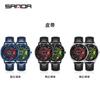 Reloj de Rueda de Cubo de Moto Sanda Recorte Estéreo Reloj de Rueda Giratoria Reloj de Cuarzo de Moda Genial para Niños Estudiantes de Secundaria y Preparatoria