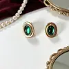 Colección de Pendientes Retro de Moda Francesa de Nuevo Estilo Transfronteriza Europea y Americana Temperamento Versátil Aleación de Alta Gama Pendientes de Tuerca Chapados en Oro