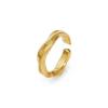 Anillo Abierto Plateado Anillo Inglés Plata Moda Versátil Diseño Nicho Anillo Irregular Tendencia Clásica Europea y Americana
