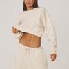 Versátil Sudadera Corta Nueva de Estilo Europeo y Americano para Chica Popular de Primavera y Otoño, Crop Top Sexy, Suéter de Estilo Deportivo Urbano para Mujer