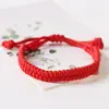 Pulsera Dorada Valiente de Diseño Dulce Joyería Tejida Estudiante Pulsera Roja para Mujeres Hombres y Mujeres Puesto Puesto Puesto Suministro