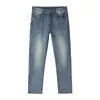Jeans de Tencel para Hombre Marca de Moda Elásticos Rectos Corte Holgado 2026 Verano Delgados de Alta Gama Pantalones Largos Casuales para Hombre