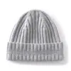 Gorro de punto de cachemira a rayas de color sólido estilo coreano, unisex, cálido, moderno y diseñado para proteger las orejas y cubrir la cabeza