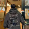 Moletom Oversize High Street Masculino com Capuz Marrom Moderno Americano Outono e Inverno Retrô Veludo Espessado Solto Jaqueta
