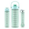 Vaso de agua de gran capacidad unisex vaso con boquilla botella de agua para exteriores botella de agua deportiva vaso de plástico resistente a altas temperaturas juego de tres piezas