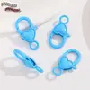 Llavero colgante de aleación con cierre de langosta en forma de corazón pintado de colores, accesorios de joyería hechos a mano para llavero.