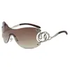 Moda Europeia e Americana Óculos de Sol Femininos Sem Aro em Formato de Cobra Designer High-End Óculos de Sol Protetores Solares Estilo de Rua Tendência Transfronteiriço