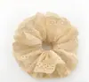 Scrunchie de Renda Vazada Multicamadas Cor Sólida Estilo Coreano Versátil Feminino High-End Prendedor de Coque Flor de Cabelo Elástica