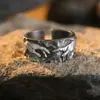 Anillo de Mano de Dios Personalizado Estilo Europeo y Americano, Anillo para Hombre de Plata Tailandesa, Anillo para Dedo Índice de Hombre con Pintura Famosa Vintage Artística