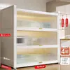 Estantería de almacenamiento de cocina independiente, gabinete de almacenamiento funcional de varias capas para montaje en pared con una encimera de losa de roca para cortar y servir alimentos
