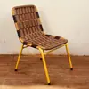Silla de Ratán Silla Baja de Ocio para Barbacoa Silla para Pesca de Ancianos Sala de Estar Respaldo Silla Individual Tejida para Niños Silla de Ratán