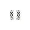 Pendientes de Zirconia de Aguja Plateada con Perlas de Doble Capa en Forma de C, Lujo Ligero, Sensación de Alta Gama, Pendientes Exquisitos, Pendientes Versátiles y Únicos de Estilo Minimalista