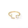 Anillo Abierto de Letra Inicial Z con Circonita de Lujo de Gama Alta Transfronterizo Europeo y Americano Versátil Creativo Simple Anillo Venta al por Mayor